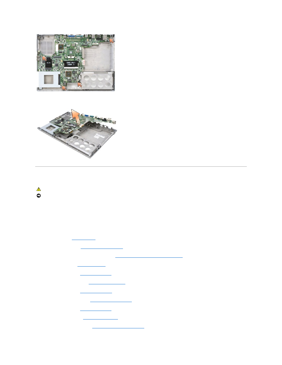 Replacing the system board assembly | Dell Latitude D531 (Mid 2007) User Manual | Page 42 / 46