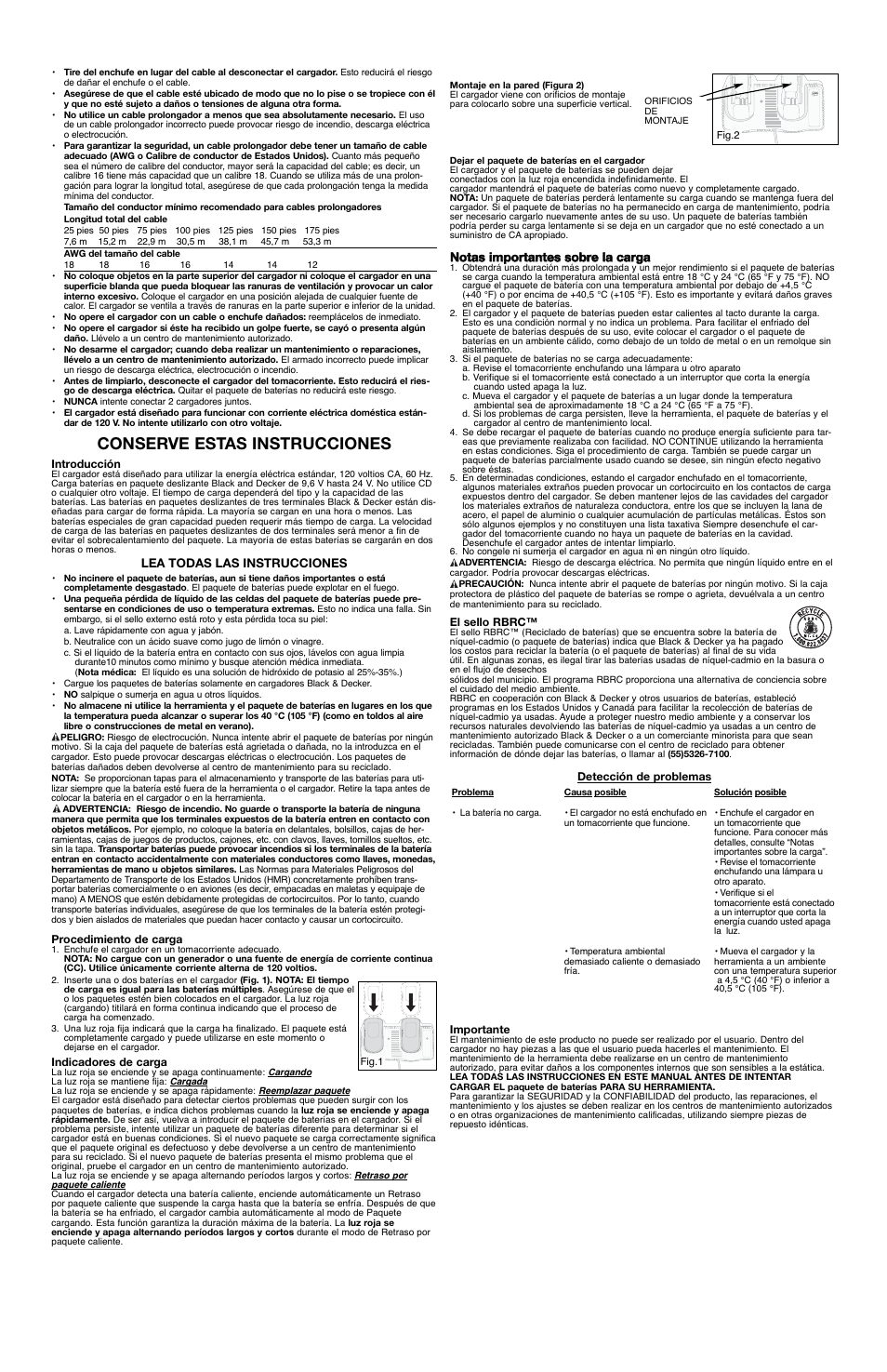 Conserve estas instrucciones | Black & Decker FS2400DC User Manual | Page 4 / 5