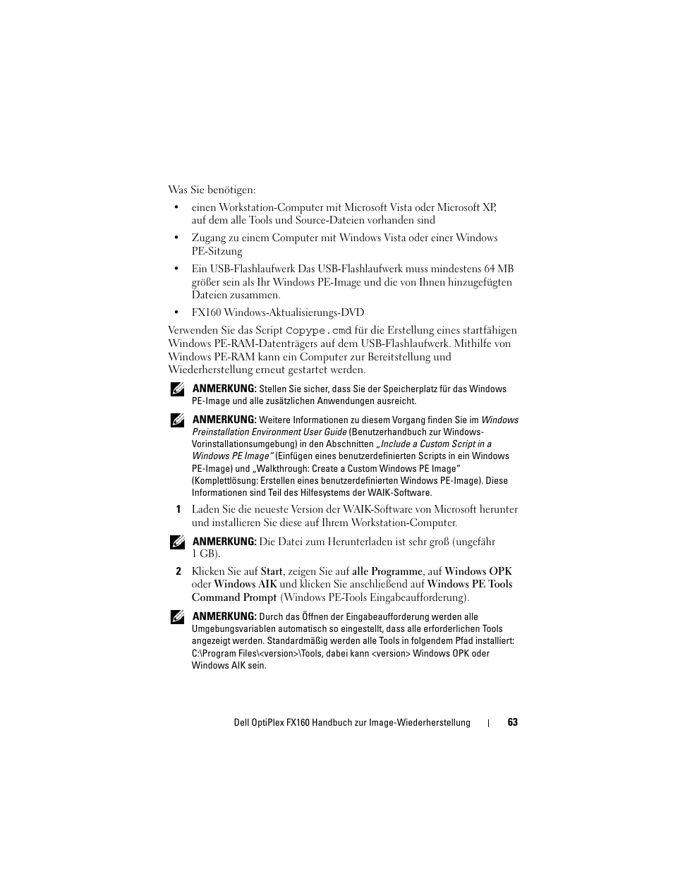 Dell OptiPlex FX160 (Late 2008) User Manual | Page 63 / 132