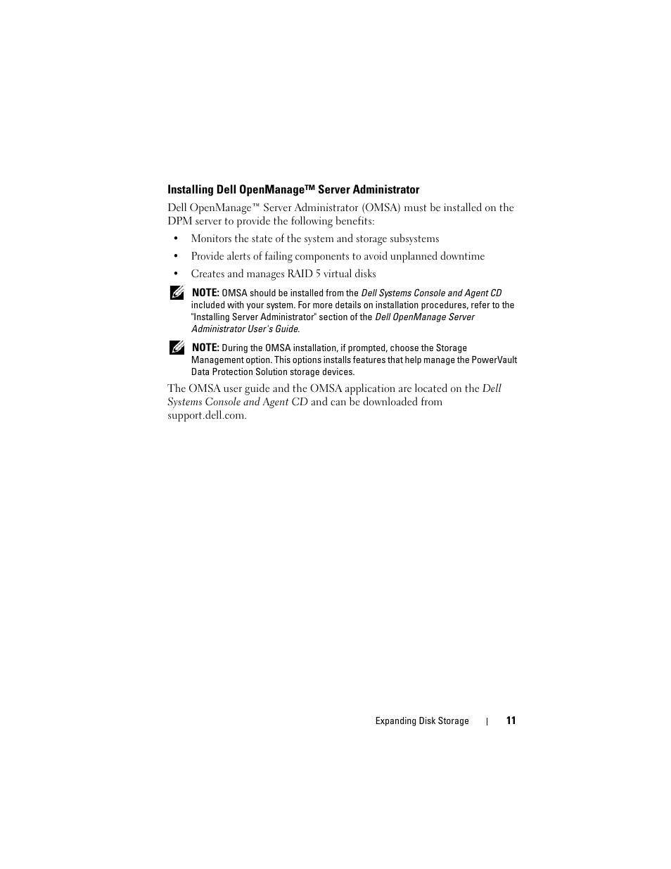 Dell PowerVault DP500 User Manual | Page 11 / 28