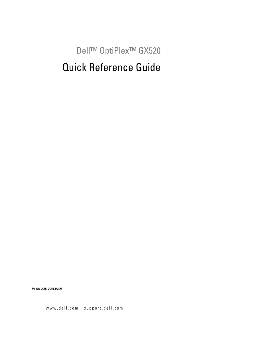 Dell OptiPlex GX520 User Manual | 136 pages