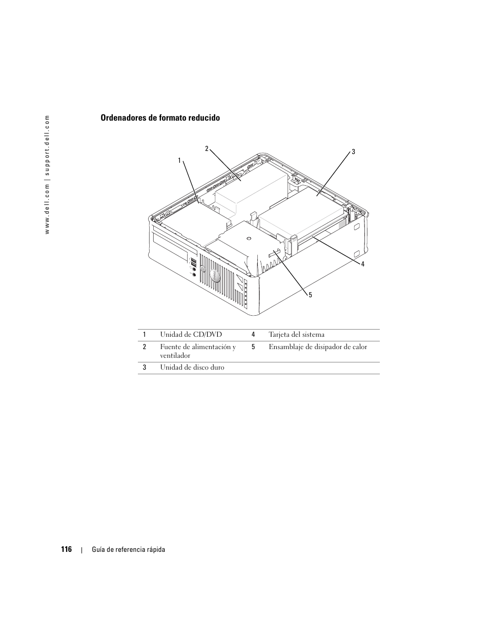 Ordenadores de formato reducido | Dell OptiPlex GX520 User Manual | Page 116 / 136