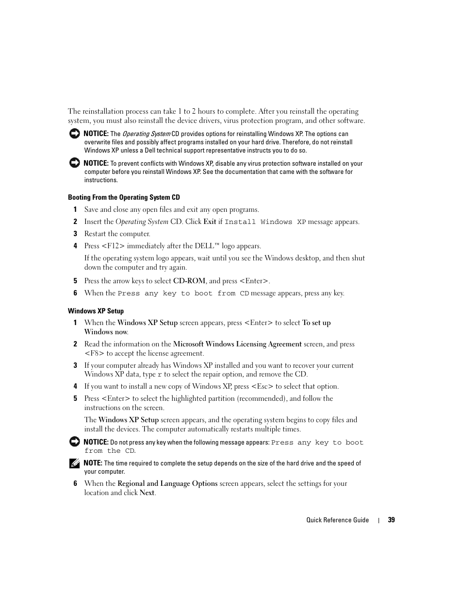 Dell OptiPlex GX520 User Manual | Page 39 / 136