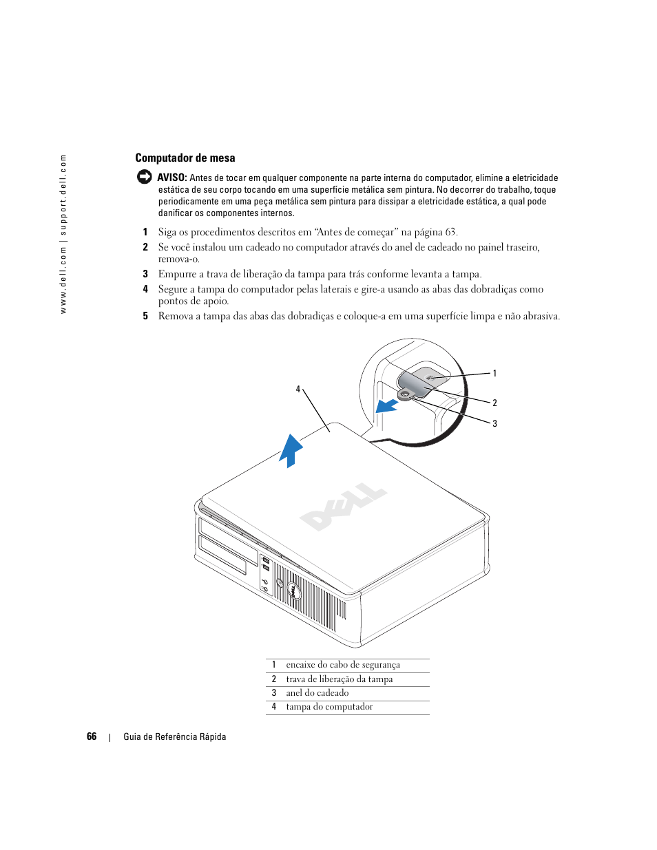 Computador de mesa | Dell OptiPlex GX520 User Manual | Page 66 / 136