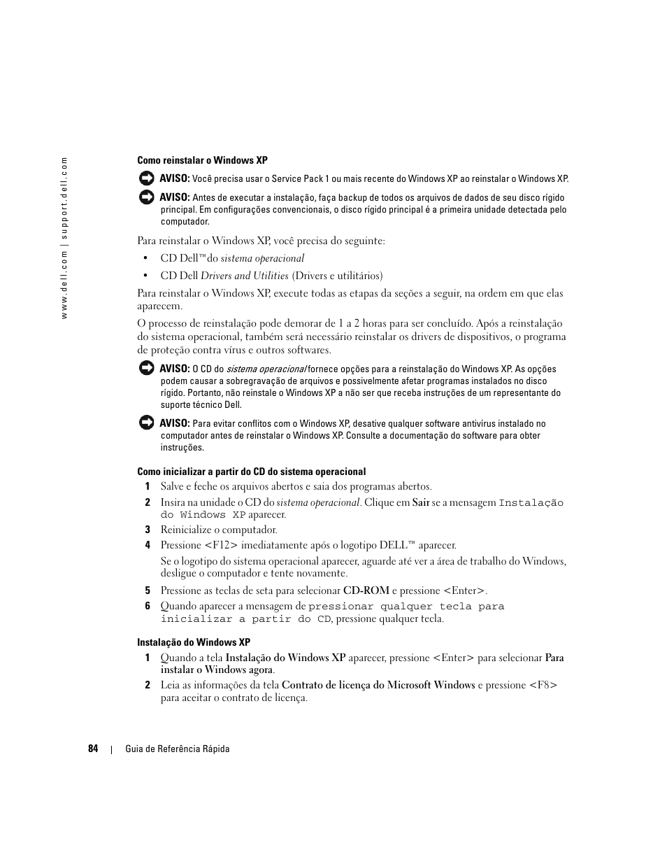 Dell OptiPlex GX520 User Manual | Page 84 / 136