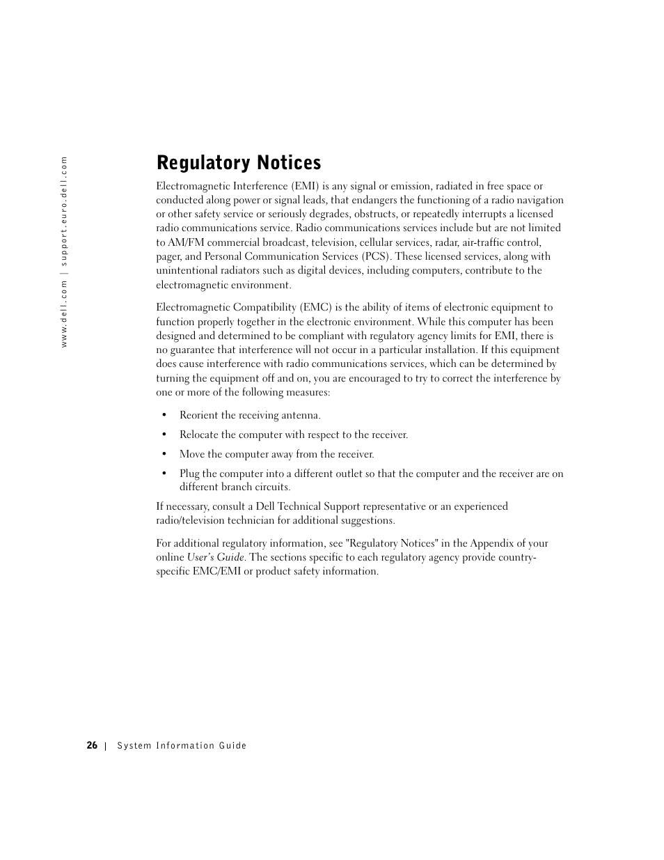 Regulatory notices | Dell Precision M60 User Manual | Page 28 / 200