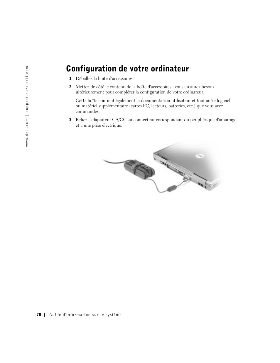 Configuration de votre ordinateur | Dell Precision M60 User Manual | Page 72 / 200