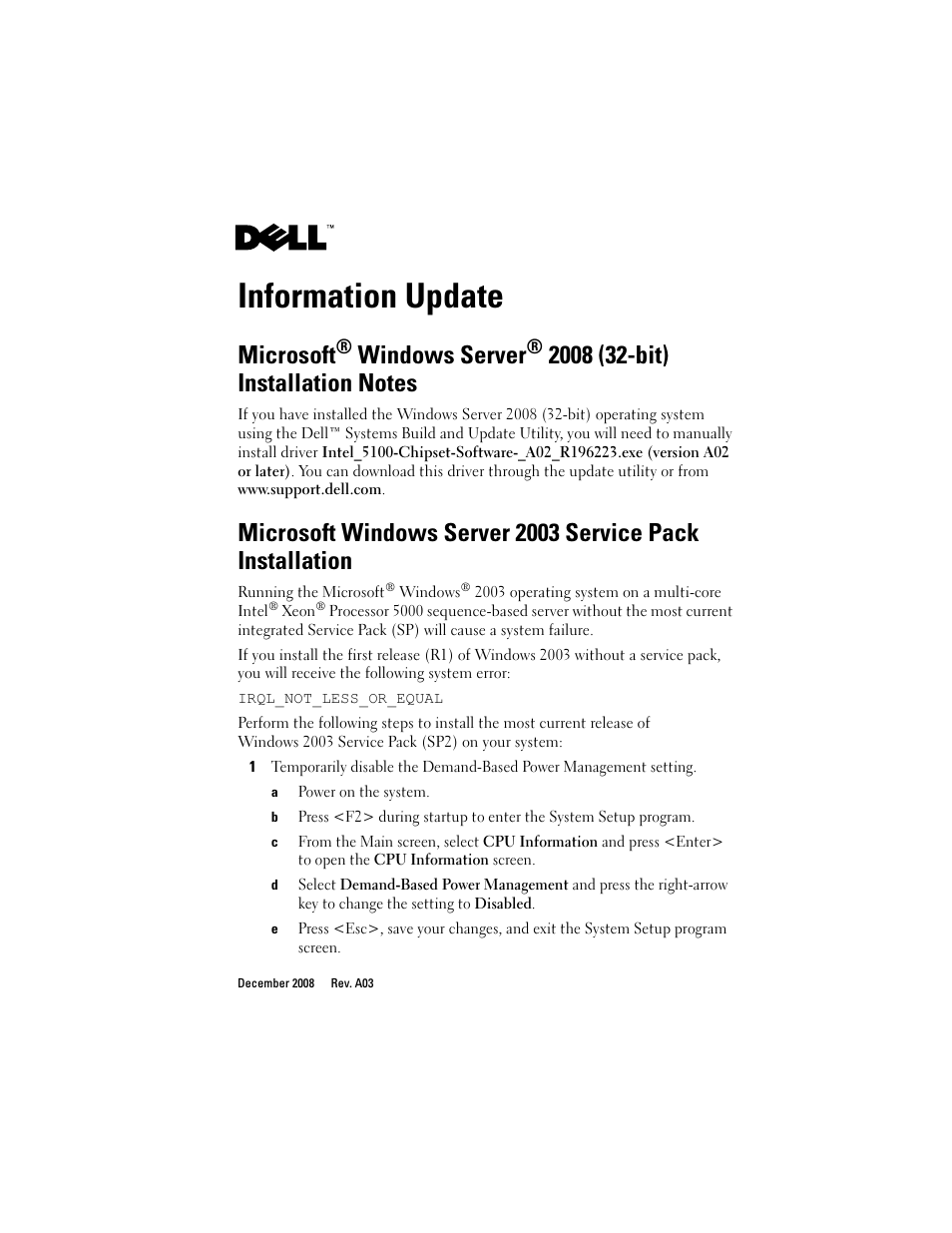 Dell PowerEdge R300 User Manual | 18 pages