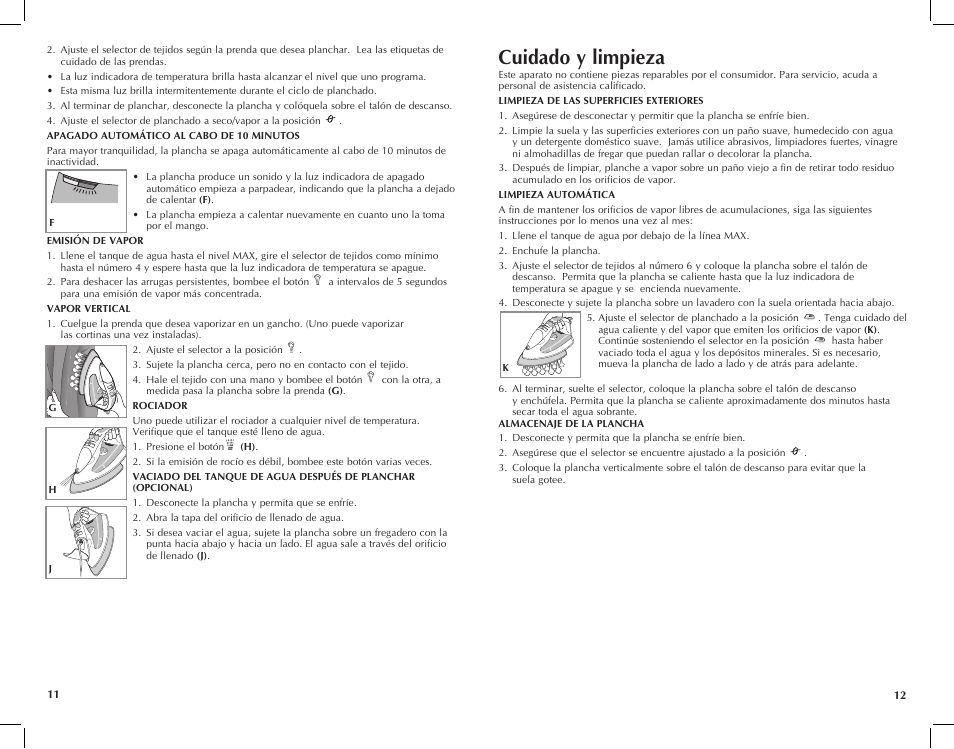 Cuidado y limpieza | Black & Decker AS685 User Manual | Page 7 / 13