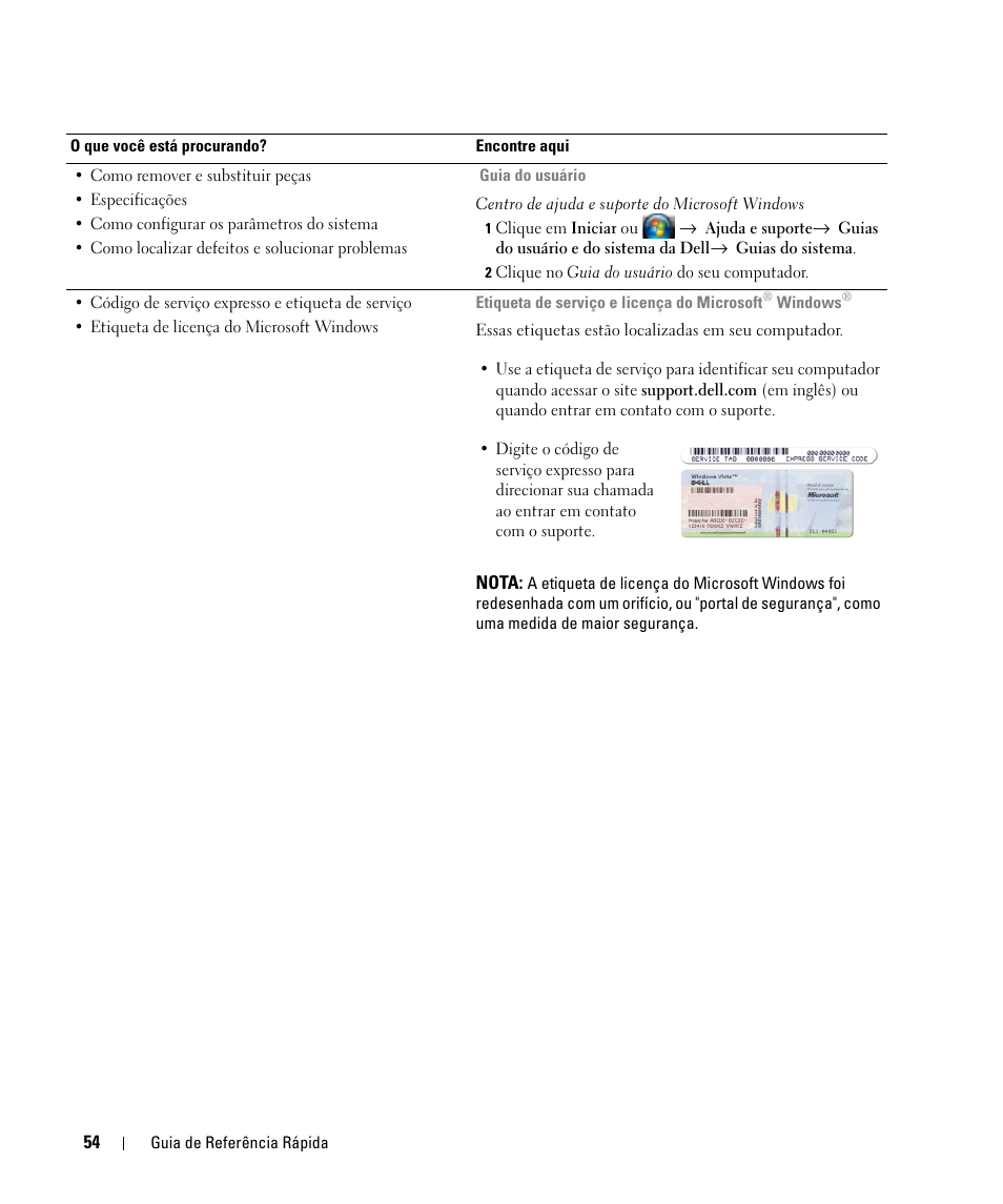 Dell Latitude D630C (Late 2008) User Manual | Page 54 / 96