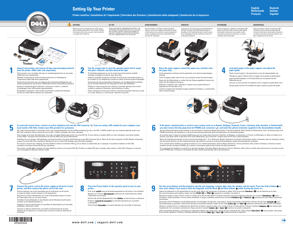 Dell V505 All In One Inkjet Printer User Manual | 2 pages