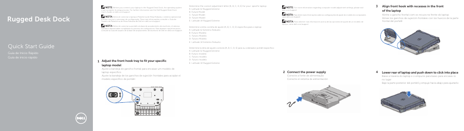 Dell Rugged Desk Dock User Manual | 2 pages