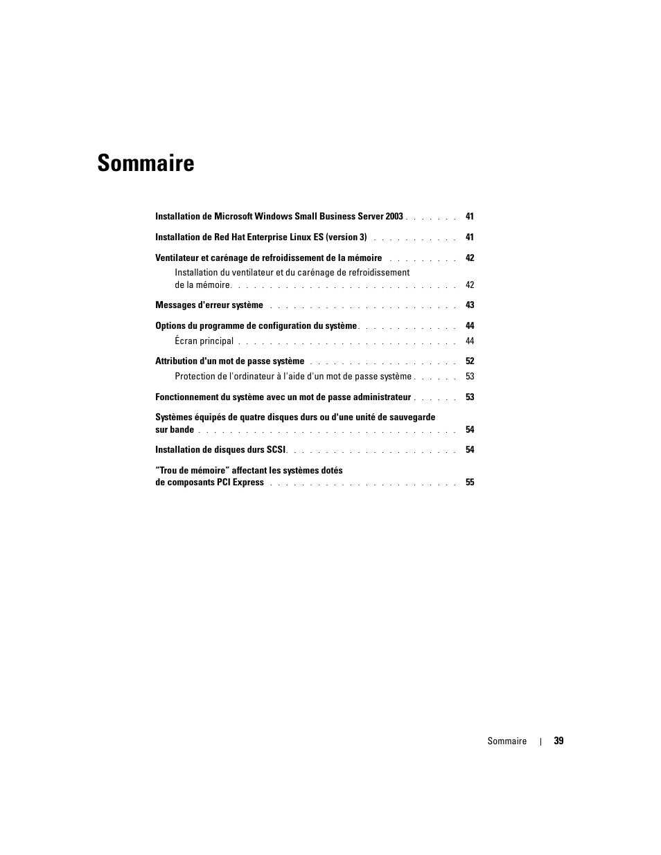 Sommaire | Dell PowerEdge SC1420 User Manual | Page 41 / 132