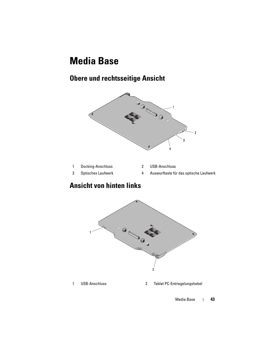 Media base | Dell Latitude XT3 (Mid 2011) User Manual | Page 45 / 108