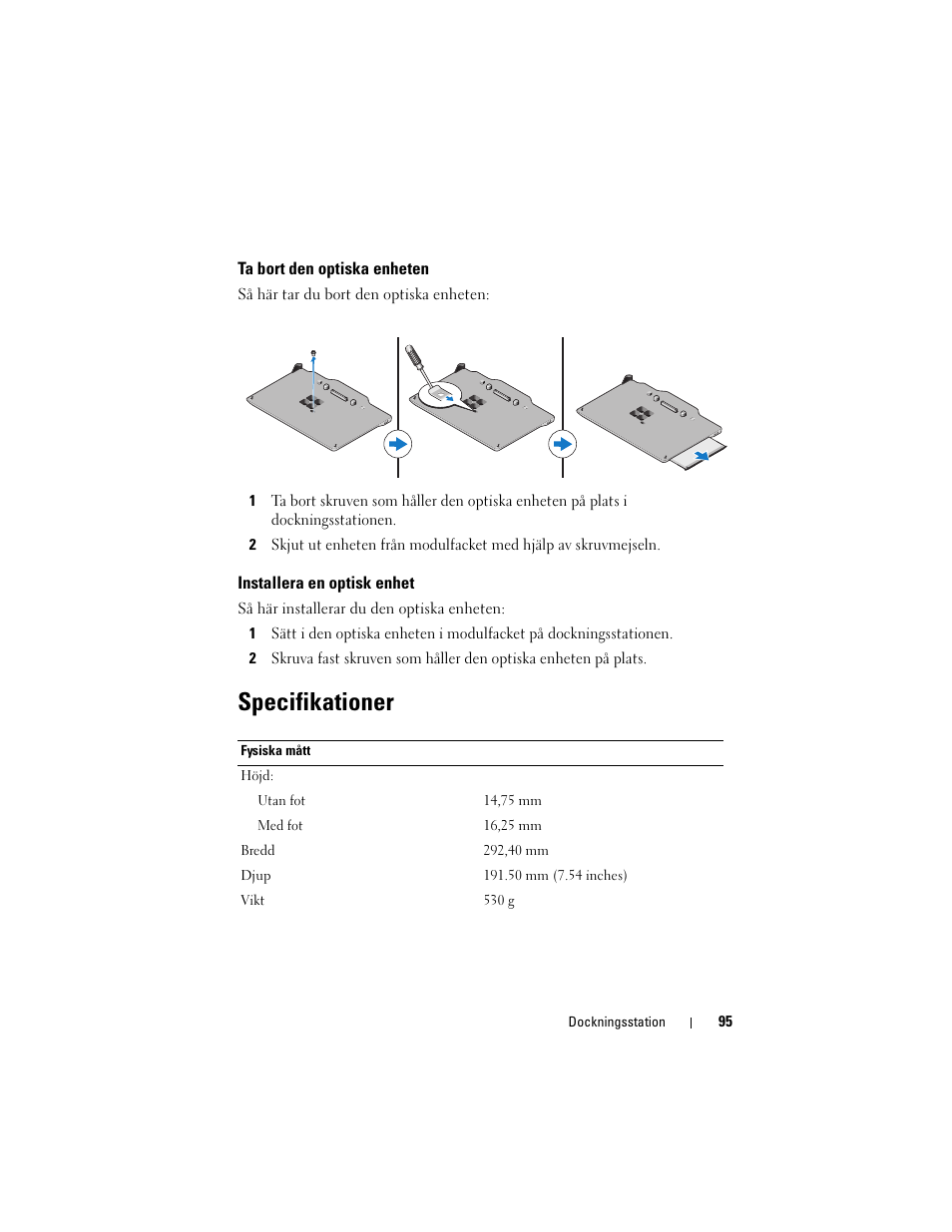 Specifikationer | Dell Latitude XT3 (Mid 2011) User Manual | Page 97 / 108