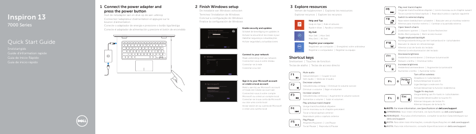 Dell Inspiron 13 (7347, Mid 2014) User Manual | 2 pages