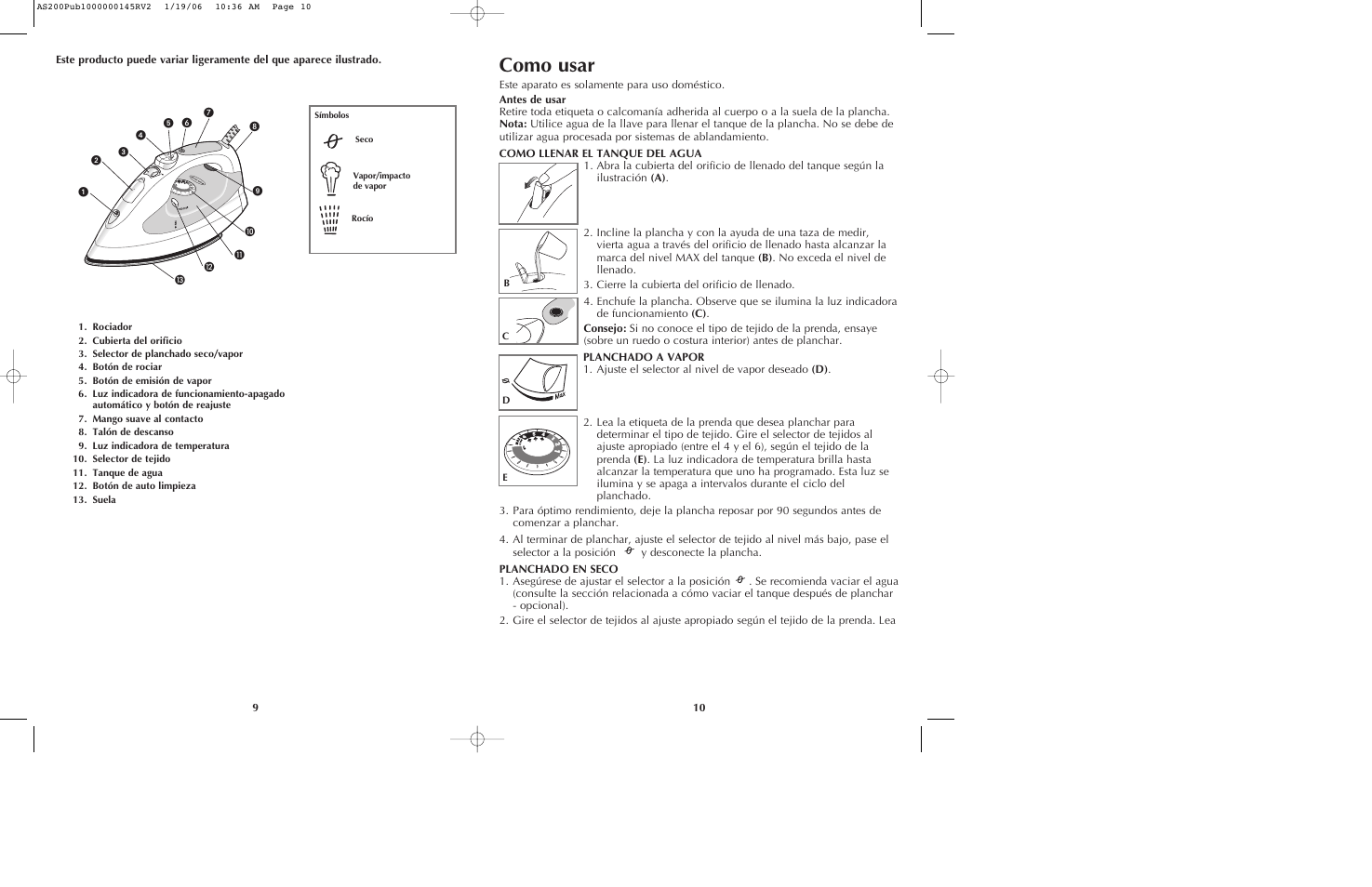 Como usar | Black & Decker AS210 User Manual | Page 6 / 13