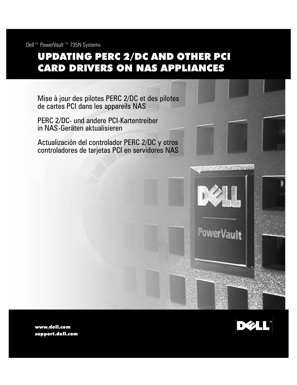 Dell PowerVault 735N (Rackmount NAS Appliance) User Manual | 26 pages