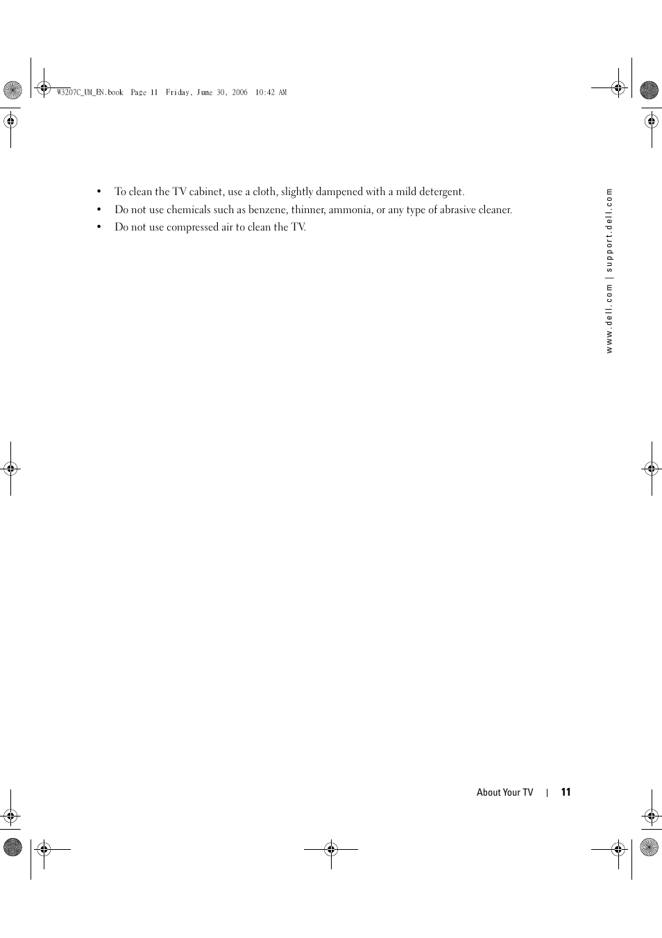 Dell LCD TV W3207C User Manual | Page 11 / 204