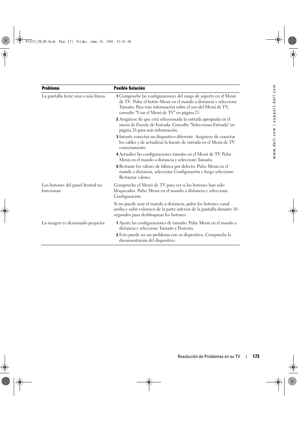 Dell LCD TV W3207C User Manual | Page 173 / 204