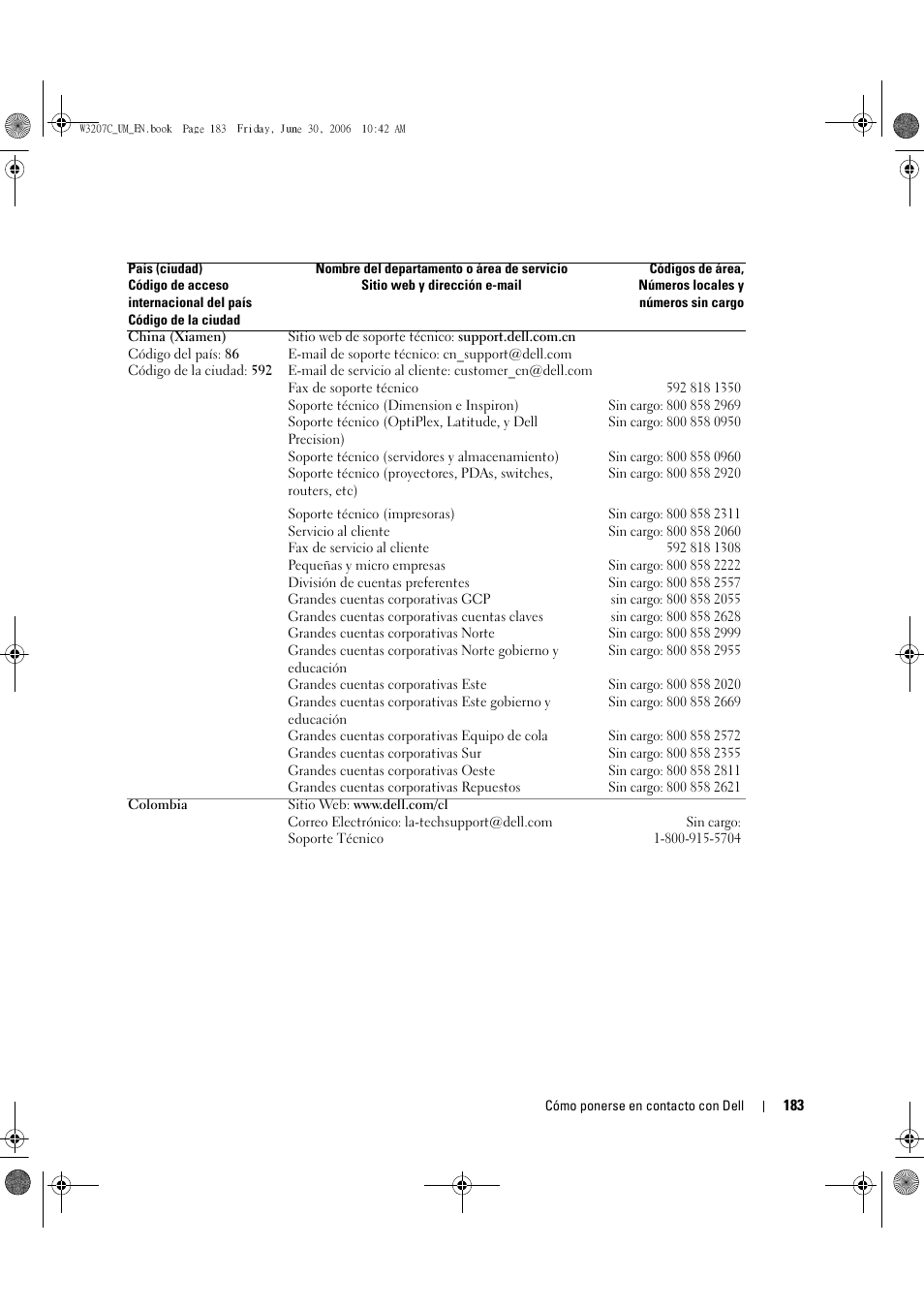 Dell LCD TV W3207C User Manual | Page 183 / 204