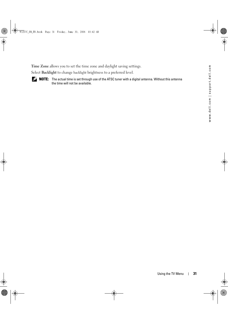 Dell LCD TV W3207C User Manual | Page 31 / 204