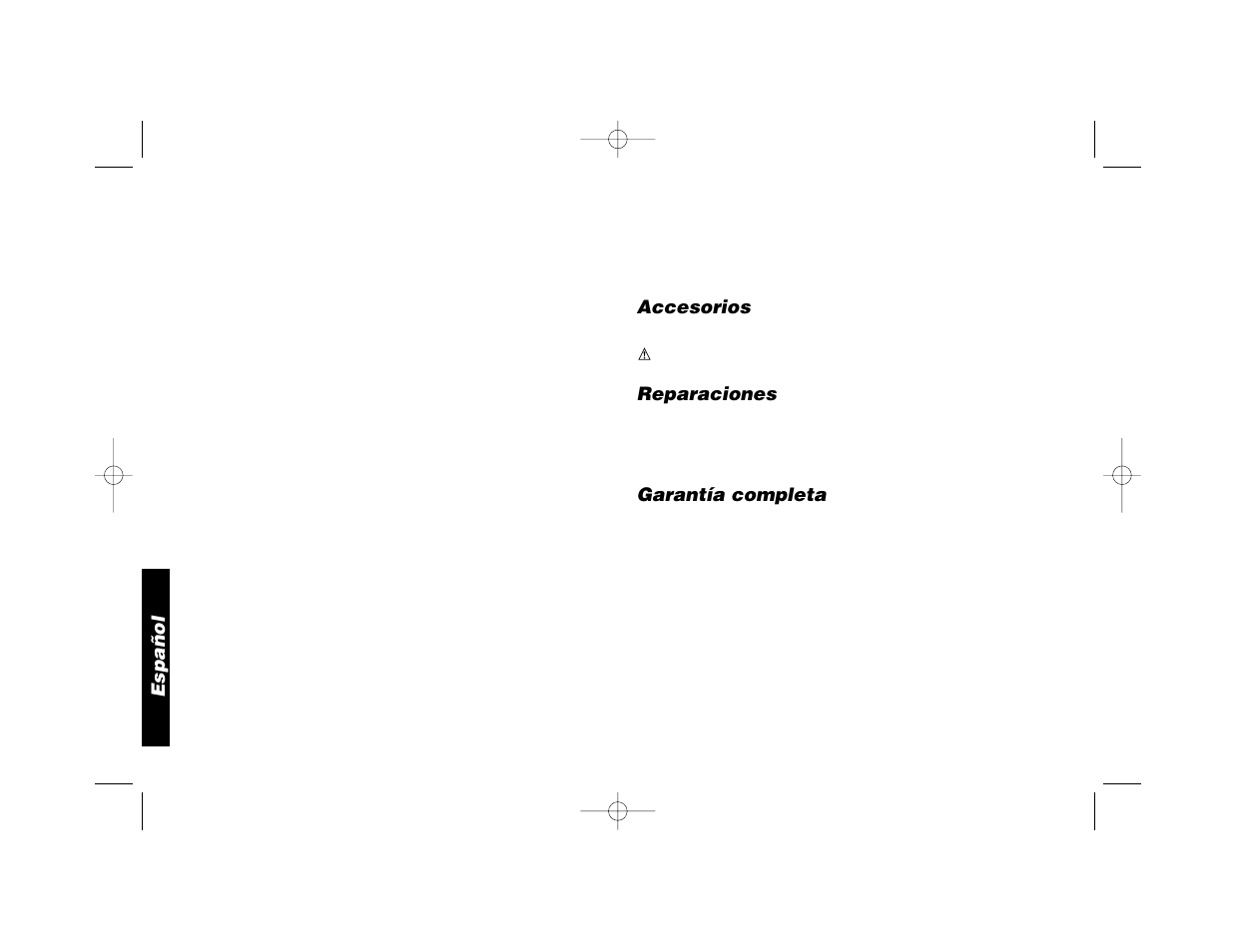 Accesorios, Reparaciones, Garantía completa | Español | Black & Decker D25650 User Manual | Page 25 / 26