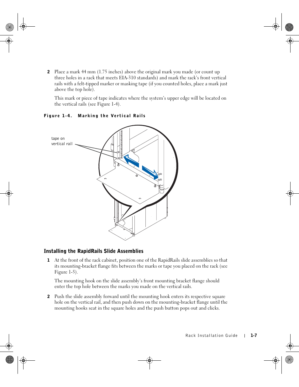 Installing the rapidrails slide assemblies | Dell PowerEdge 1750 User Manual | Page 13 / 180