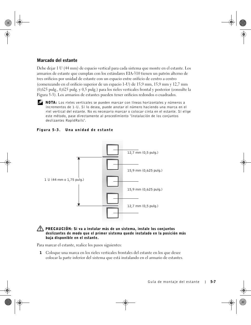 Marcado del estante | Dell PowerEdge 1750 User Manual | Page 151 / 180