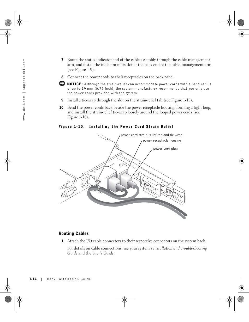 Routing cables | Dell PowerEdge 1750 User Manual | Page 20 / 180