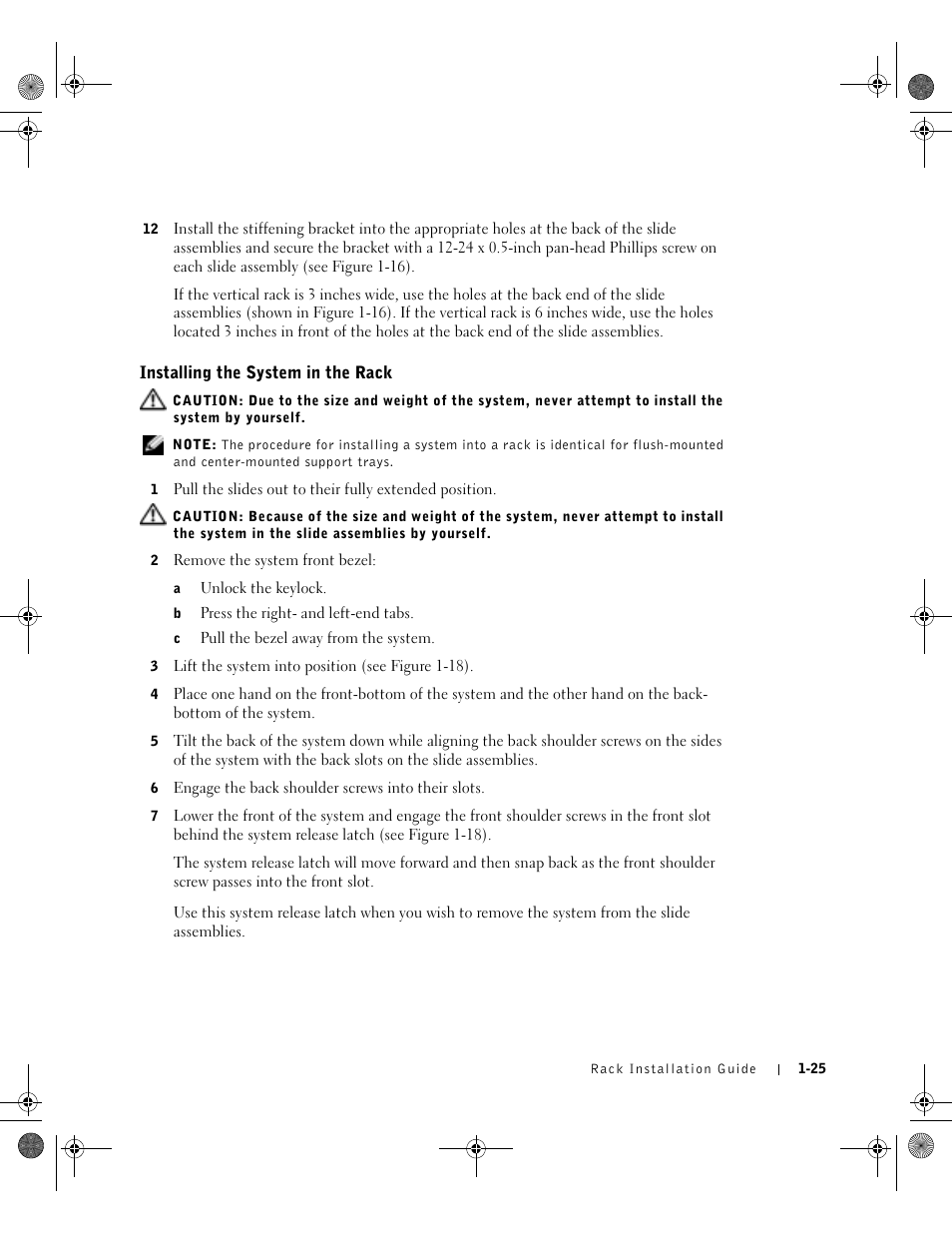 Installing the system in the rack | Dell PowerEdge 1750 User Manual | Page 31 / 180