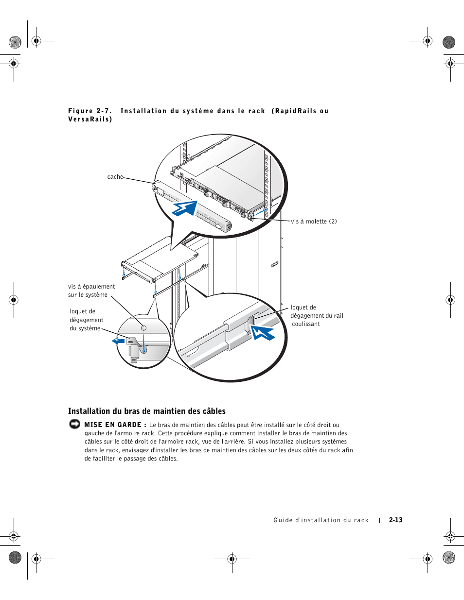 Installation du bras de maintien des câbles | Dell PowerEdge 1750 User Manual | Page 51 / 180