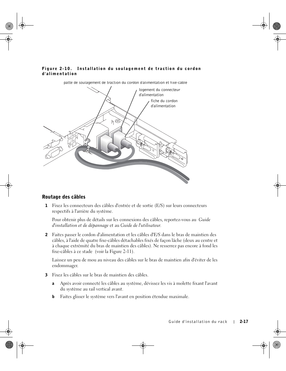 Routage des câbles | Dell PowerEdge 1750 User Manual | Page 55 / 180