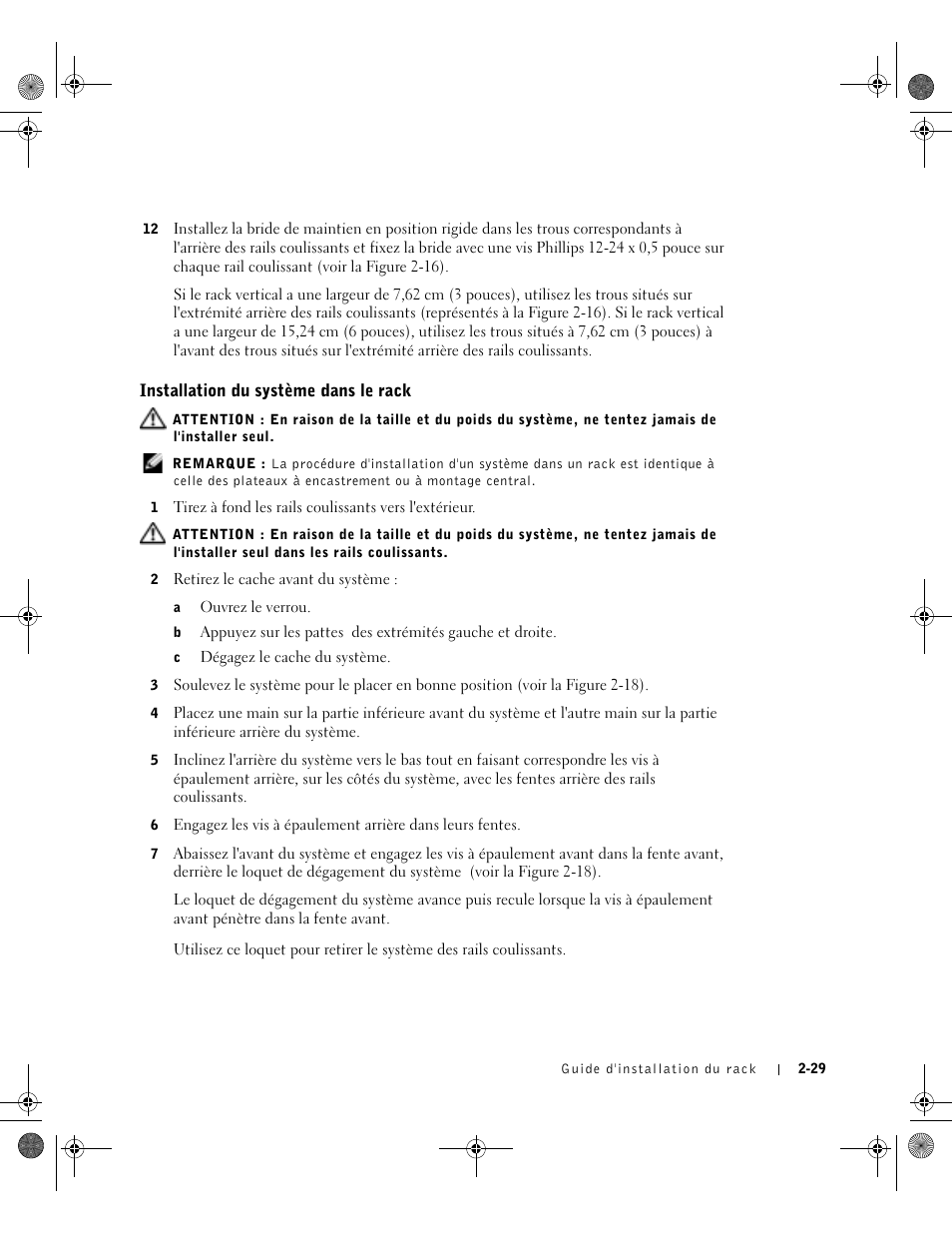 Installation du système dans le rack | Dell PowerEdge 1750 User Manual | Page 67 / 180