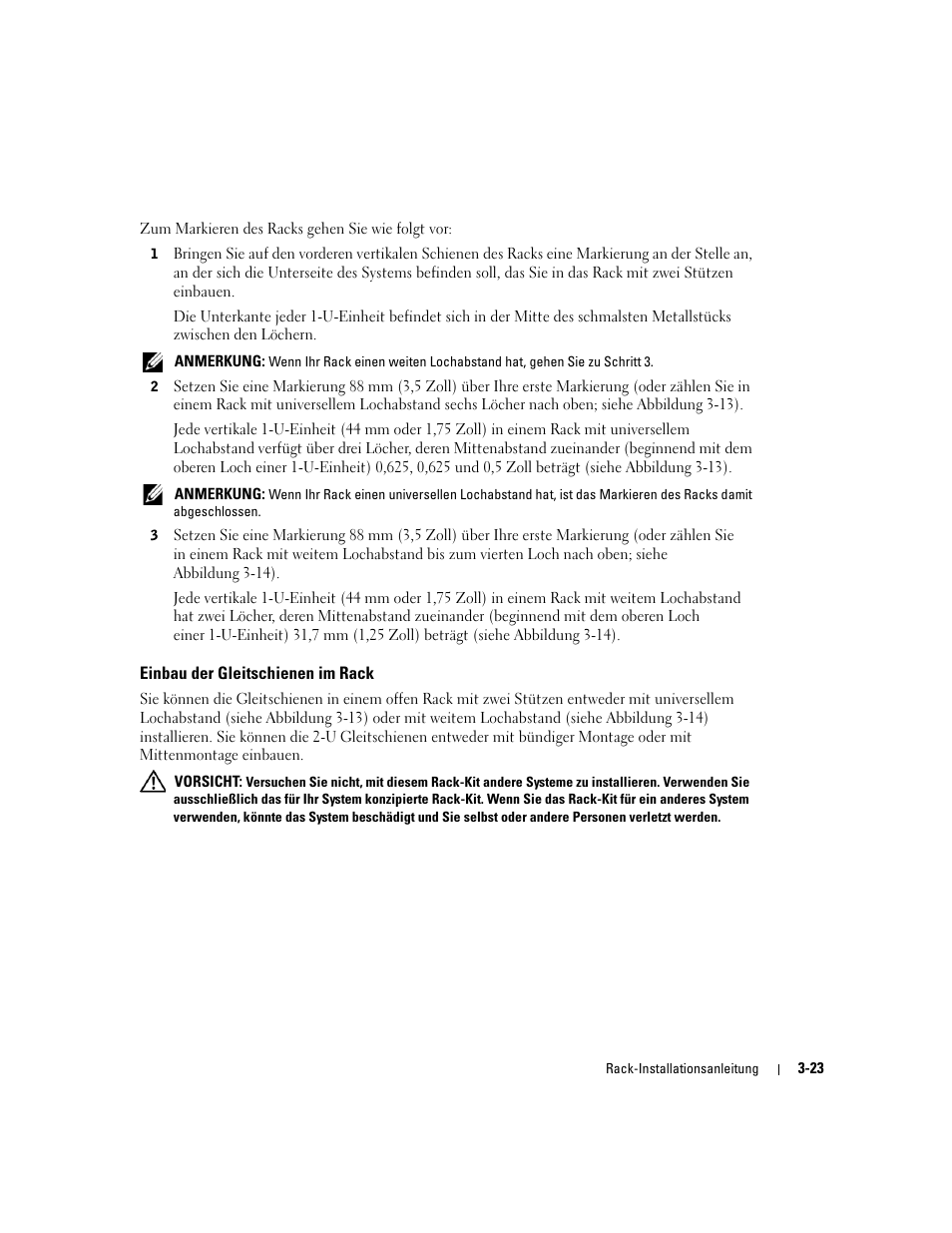 Einbau der gleitschienen im rack | Dell PowerEdge 2850 User Manual | Page 89 / 162