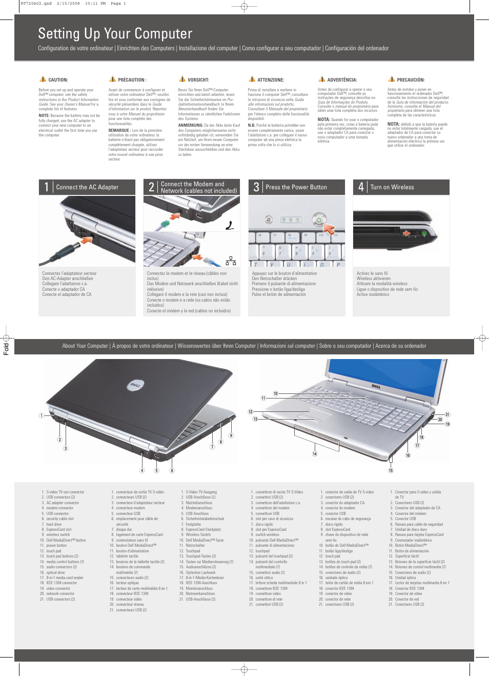 Dell Inspiron 1720 (Mid 2007) User Manual | 2 pages