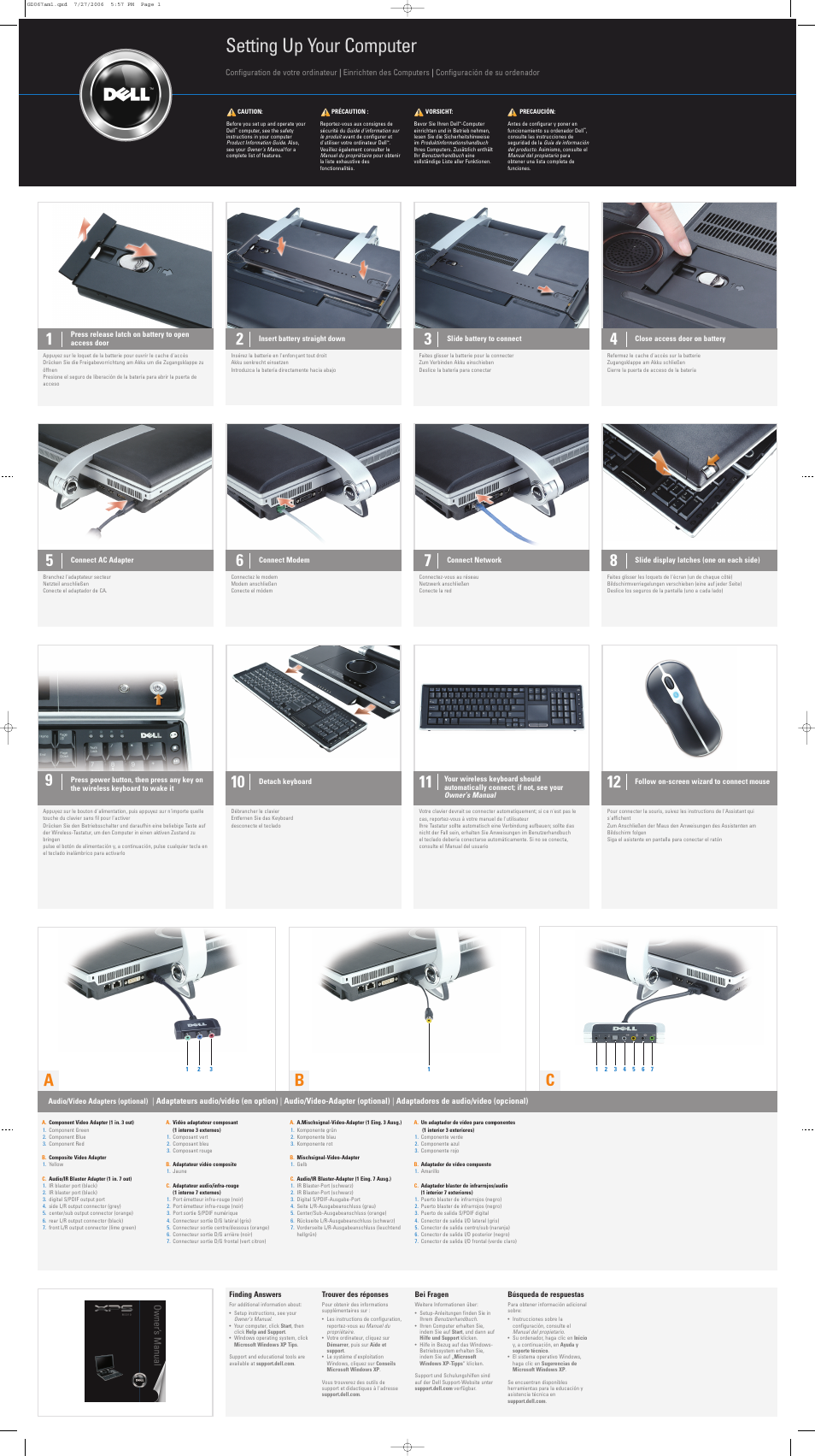 Dell XPS M2010 (MXP061, Mid 2006) User Manual | 2 pages