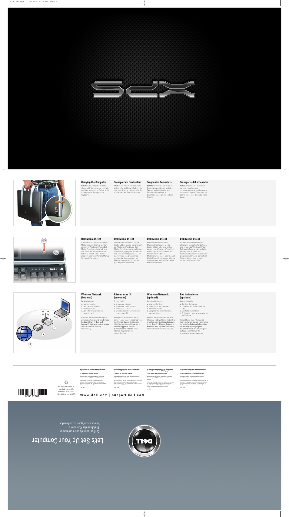 Let’ s set up y our computer | Dell XPS M2010 (MXP061, Mid 2006) User Manual | Page 2 / 2