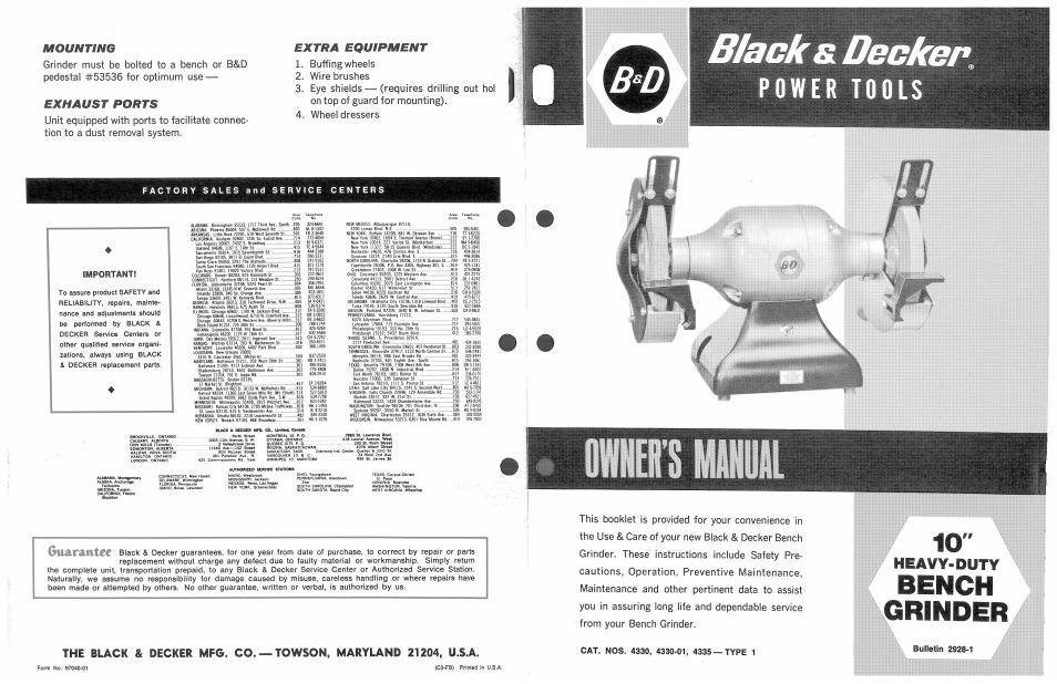 Black & Decker 4335 User Manual | 2 pages