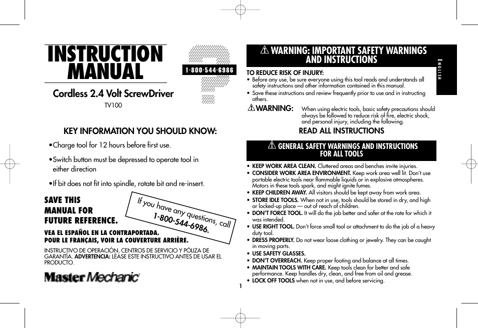 Black & Decker 386230 User Manual | 11 pages