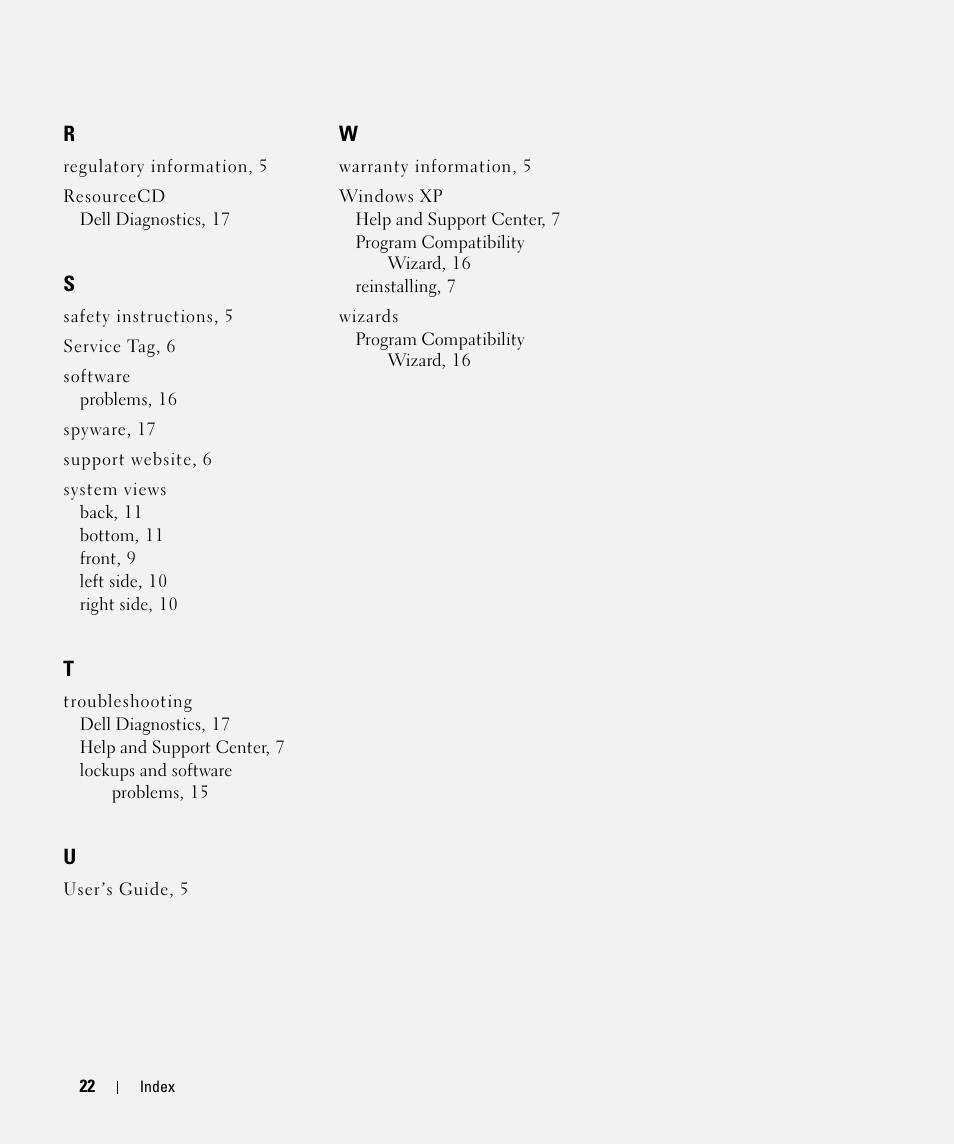 Dell Latitude D631 (Early 2009) User Manual | Page 22 / 94