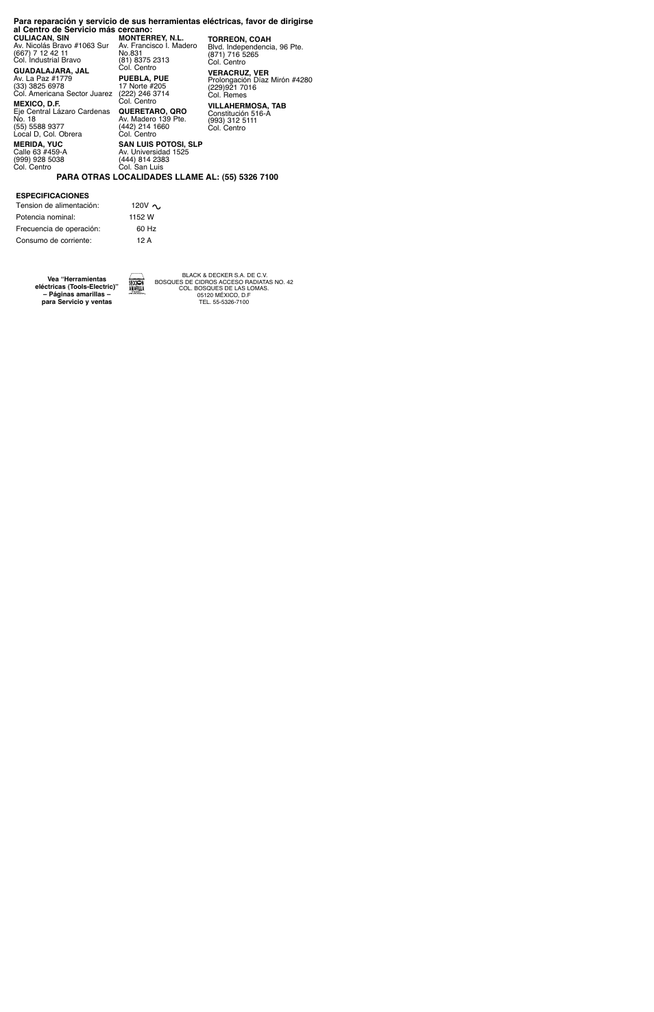 Black & Decker 90510657 User Manual | Page 5 / 5