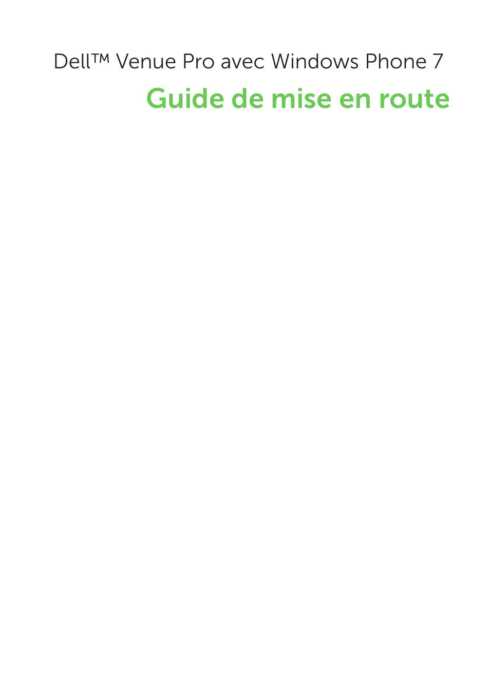 Guide de mise en route | Dell Mobile Venue Pro User Manual | Page 25 / 104