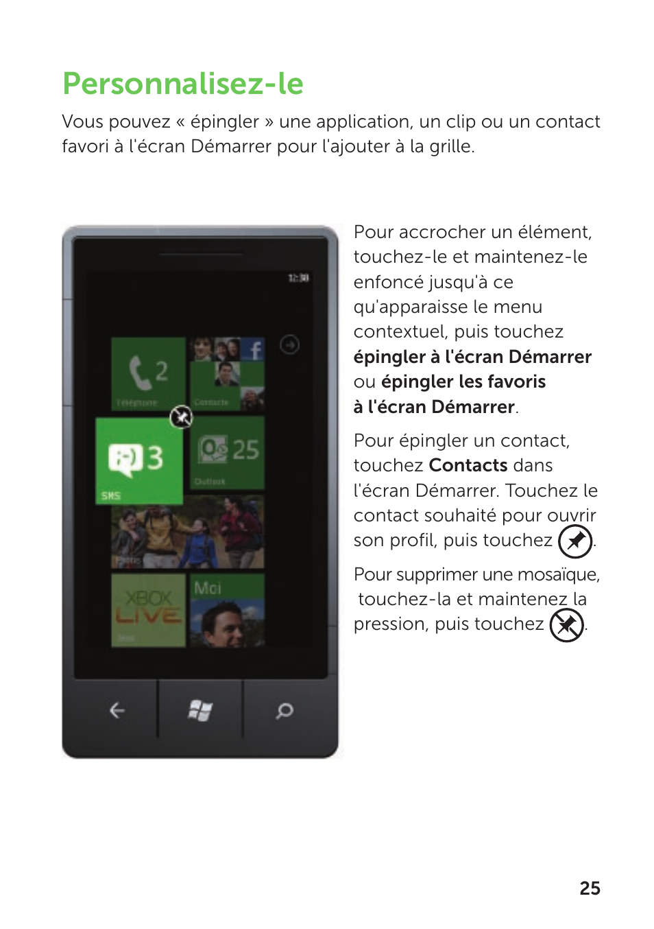 Personnalisez-le | Dell Mobile Venue Pro User Manual | Page 29 / 104