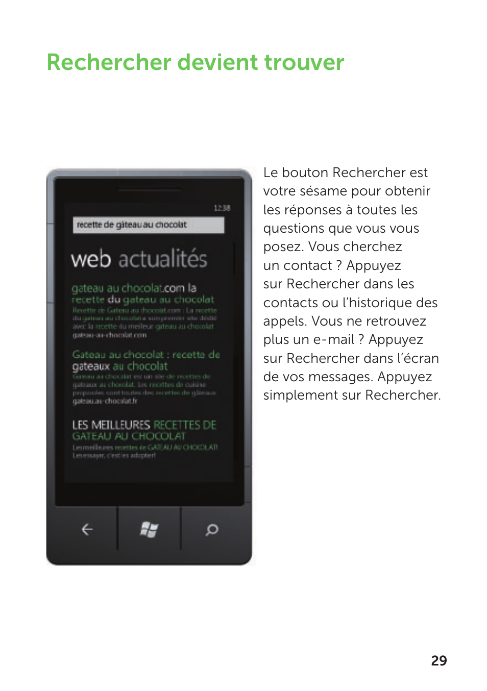 Rechercher devient trouver | Dell Mobile Venue Pro User Manual | Page 33 / 104