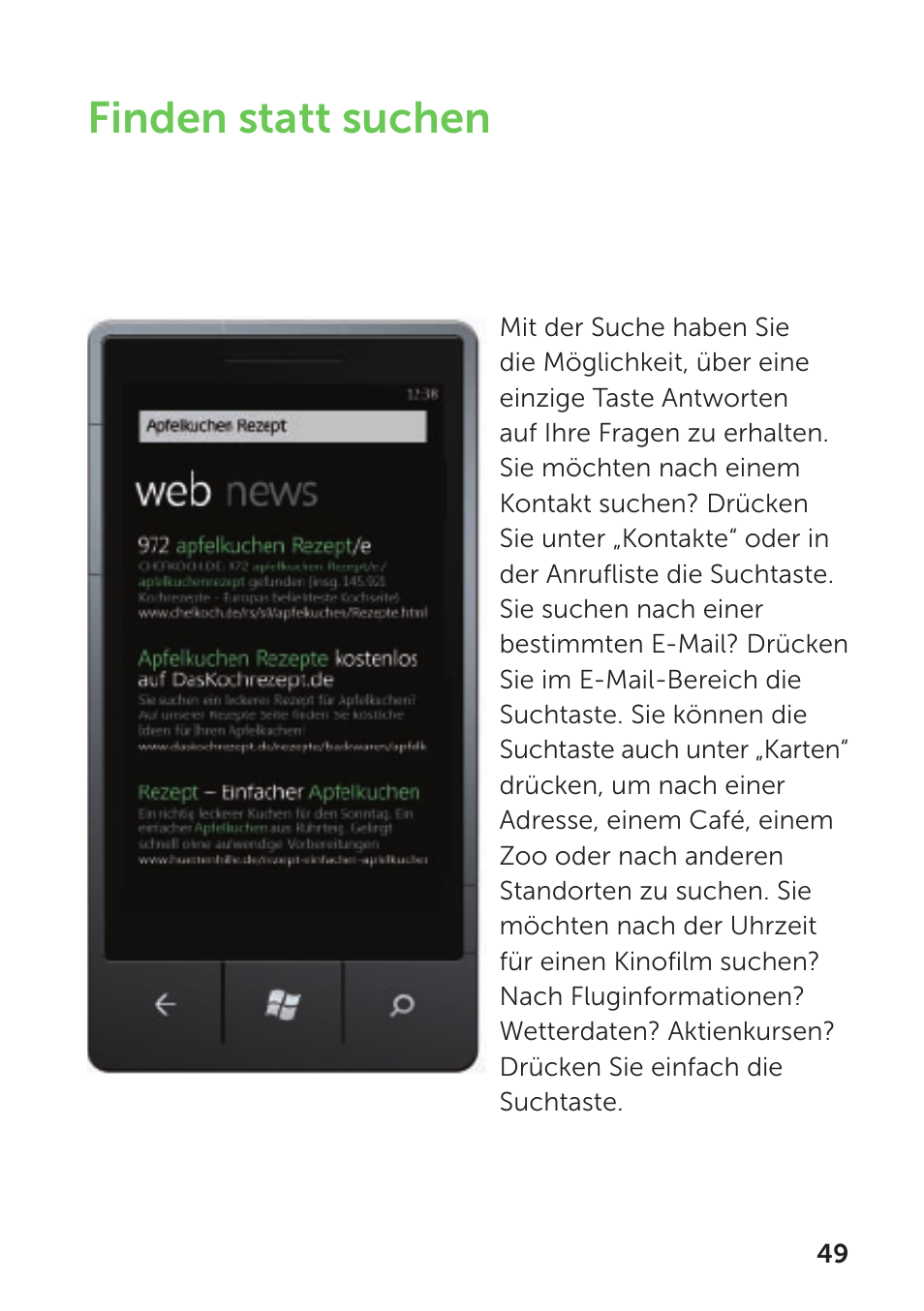 Finden statt suchen | Dell Mobile Venue Pro User Manual | Page 53 / 104