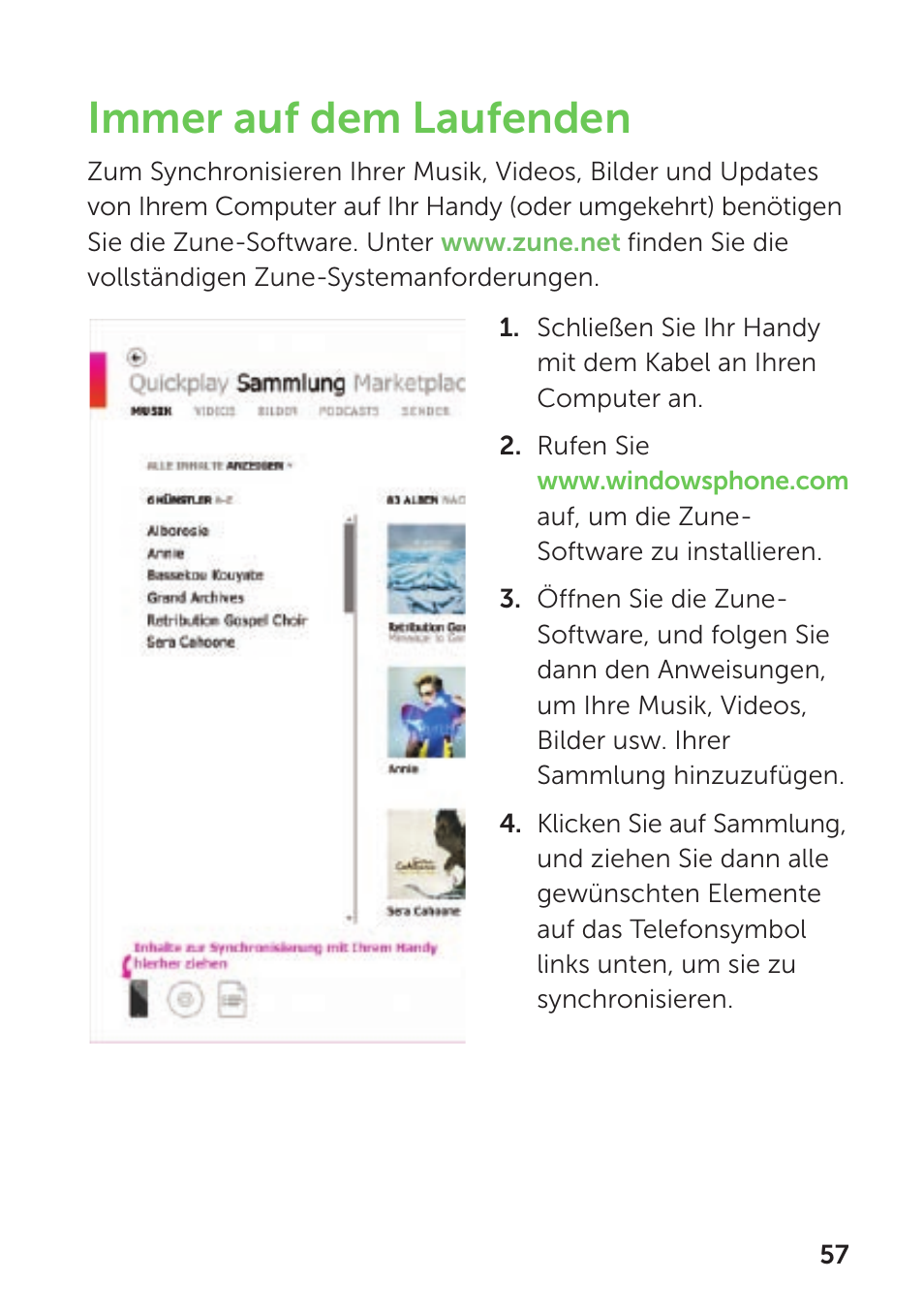 Immer auf dem laufenden | Dell Mobile Venue Pro User Manual | Page 61 / 104