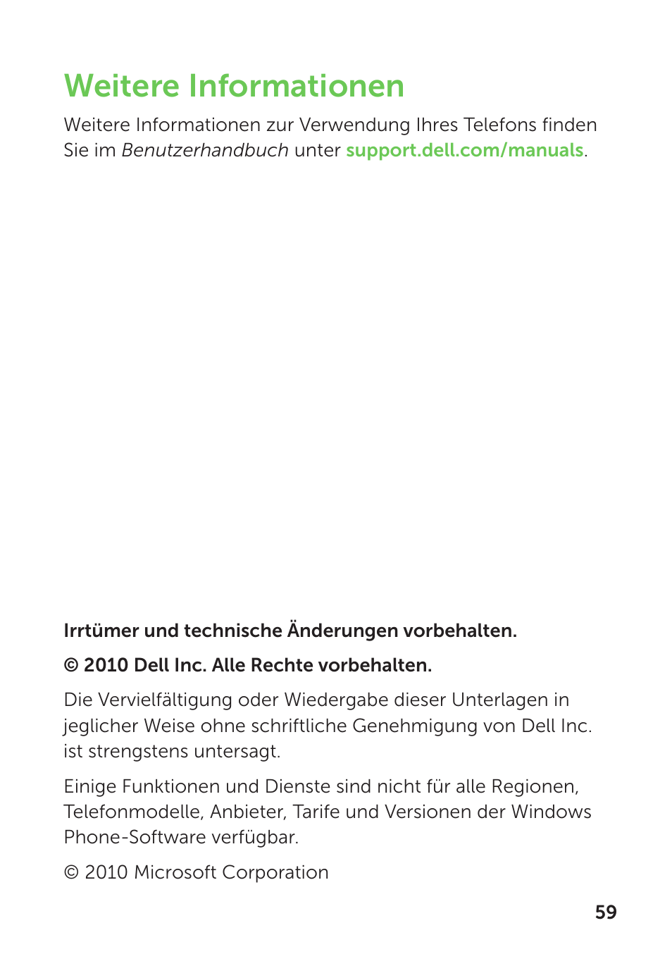 Weitere informationen | Dell Mobile Venue Pro User Manual | Page 63 / 104