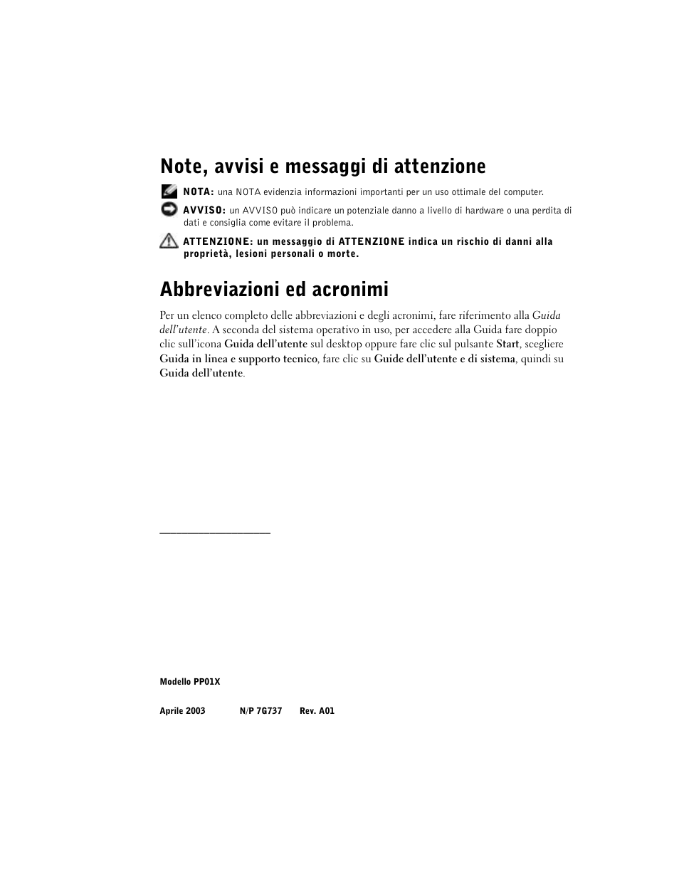 Abbreviazioni ed acronimi | Dell Latitude C840 User Manual | Page 100 / 174