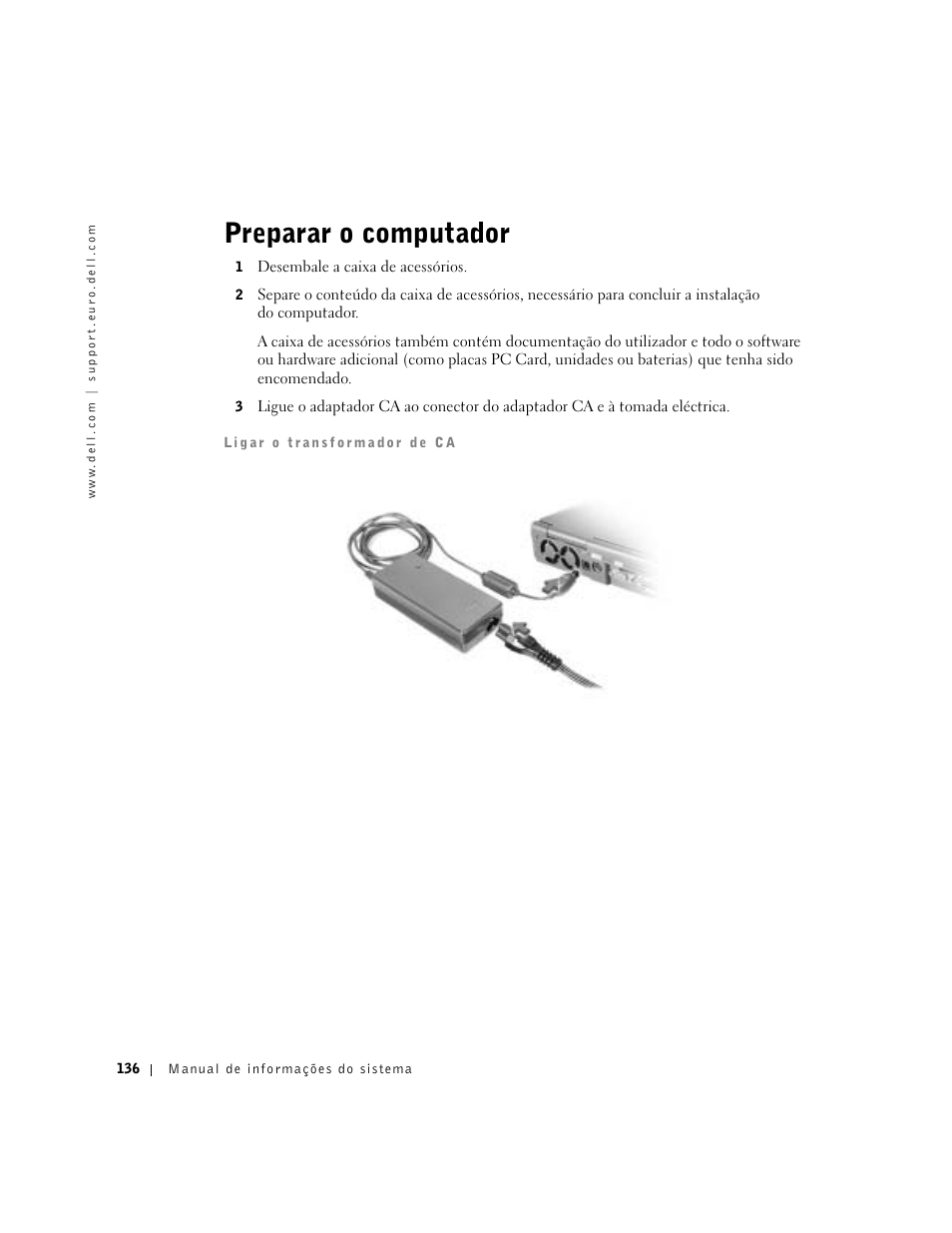 Preparar o computador | Dell Latitude C840 User Manual | Page 138 / 174